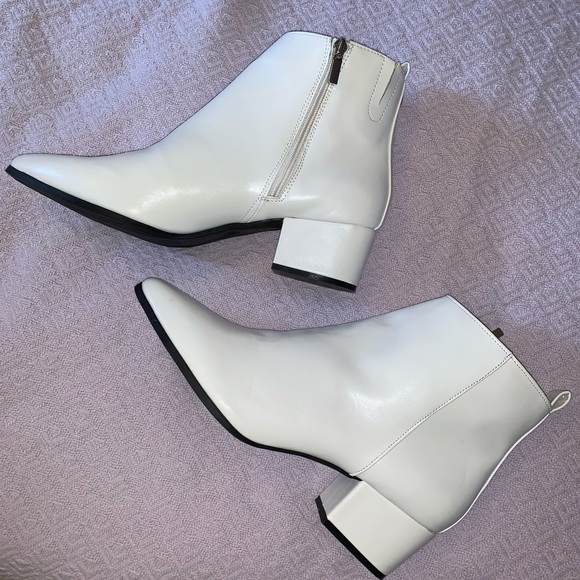 a new day Shoes - White Faux Leather Boots